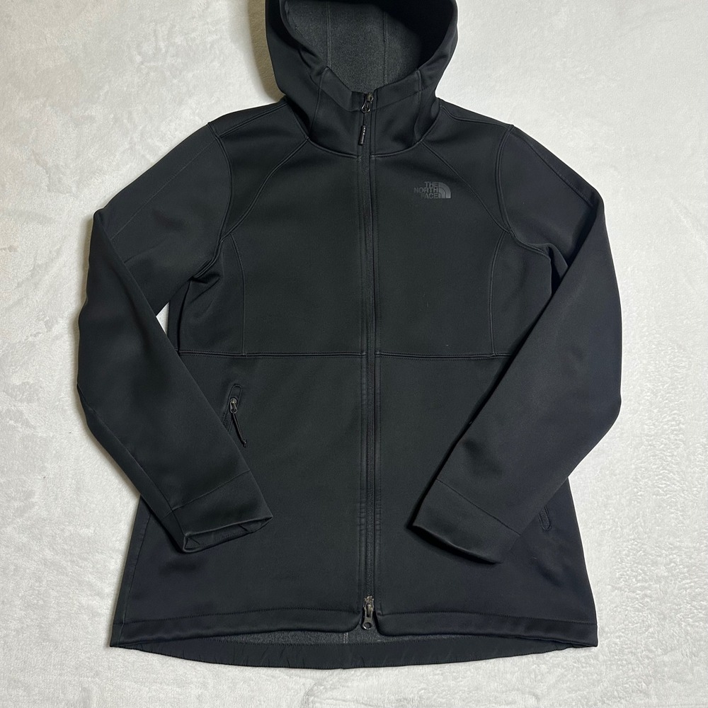The North Face Women's Medium Apex Risor Softshell Fleece Jacket Black Windproof